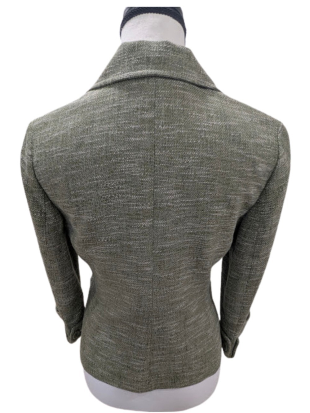 Ann Taylor Sage Green Women Textured Blazer Petite 8 Office Siren Old Money Chic - Picture 3 of 11